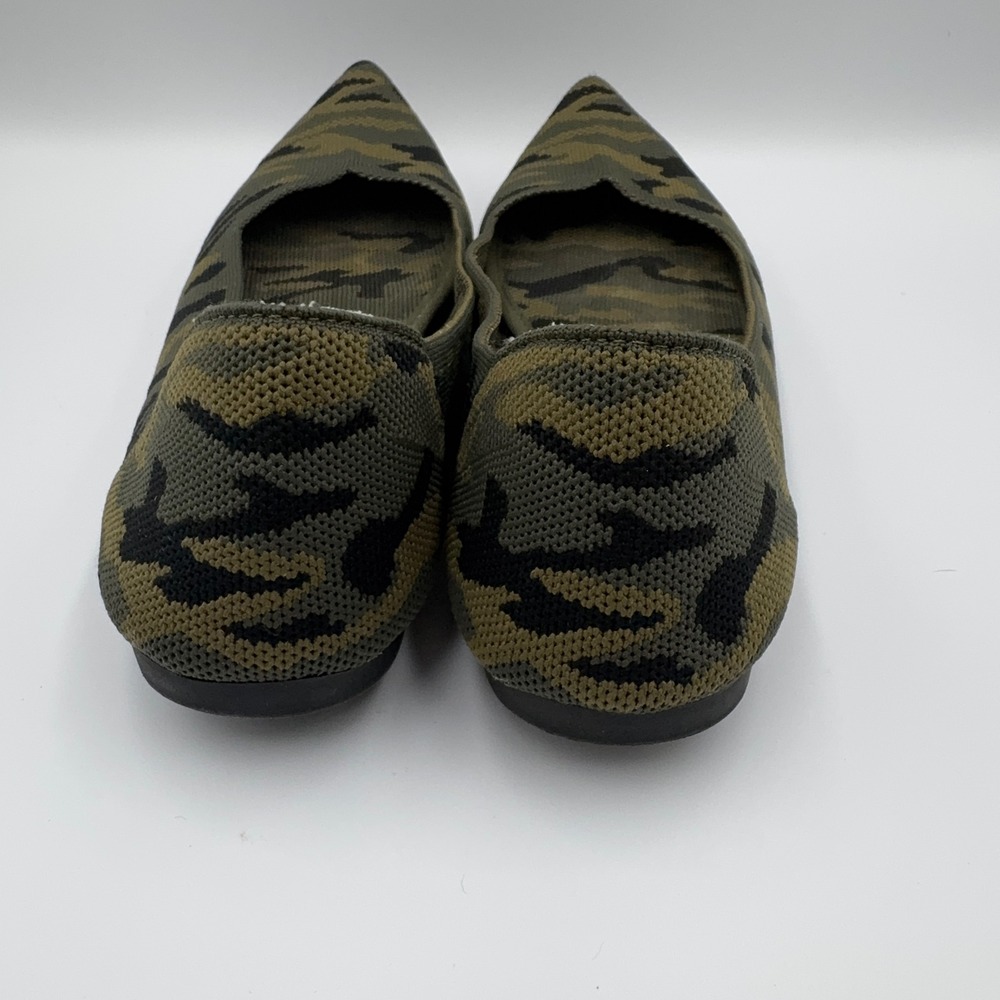 Steven by Steve Madden Rosy Flats Women 10 Green Camo Knit Pointed Toe Shoes - Picture 5 of 7